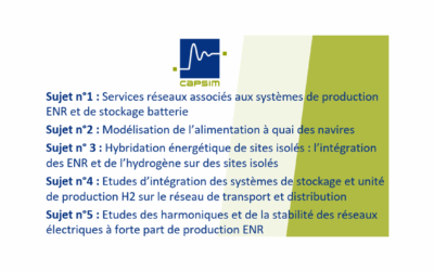 Sujets de stage 2026