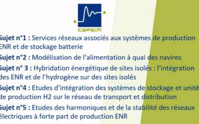 Sujets de stage 2026